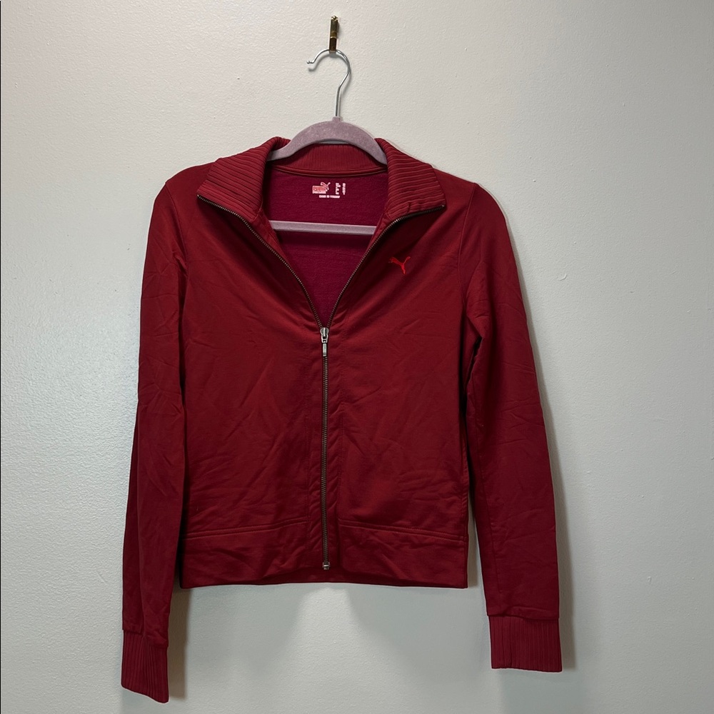 Puma Women's Zip-Up Sweatshirt (So Comfortable!) - Maroon/Red